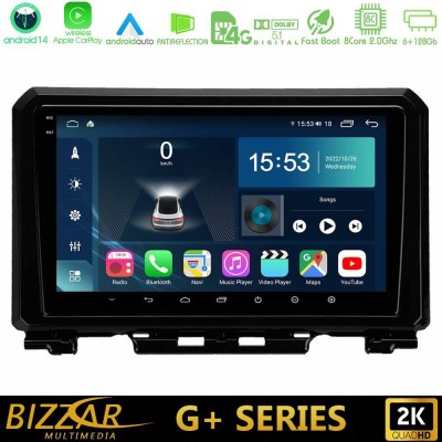 Bizzar G+ Series Suzuki Jimny 2018-2022 8core Android14 6+128GB Navigation Multimedia Tablet 9