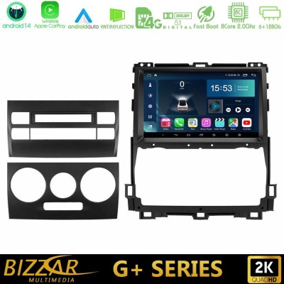 Bizzar G+ Series Toyota Land Cruiser J120 2002-2009 8Core Android14 6+128GB Navigation Multimedia Tablet 9