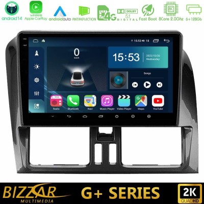Bizzar G+ Series Volvo XC60 2009-2012 8core Android14 6+128GB Navigation Multimedia Tablet 9