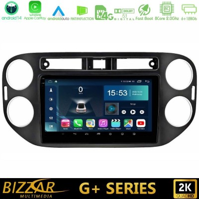 Bizzar G+ Series VW Tiguan (23mm alarm button) 8core Android14 6+128GB Navigation Multimedia Tablet 9