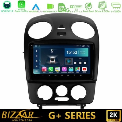 Bizzar G+ Series VW Beetle 8core Android14 6+128GB Navigation Multimedia Tablet 9