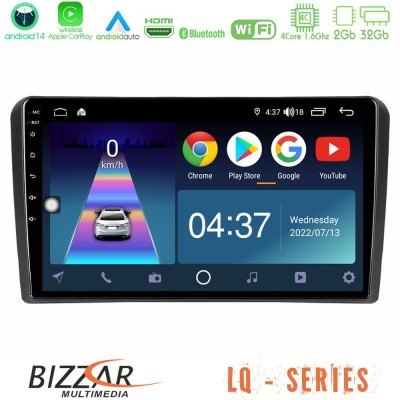Bizzar LQ Series 4Core Android14 2+32GB Audi A3 8P Navigation Multimedia Tablet 9