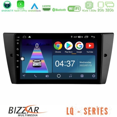 Bizzar LQ Series 4Core Android14 2+32GB BMW 3 Series 4Core Android14 2+32GB 2006-2011 Navigation Multimedia Tablet 9