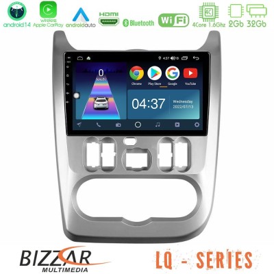 Bizzar LQ Series 4Core Android14 2+32GB Dacia Duster/Sandero/Logan Navigation Multimedia Tablet 9
