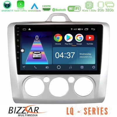 Bizzar LQ Series 4Core Android14 2+32GB Ford Focus Manual AC Navigation Multimedia Tablet 9