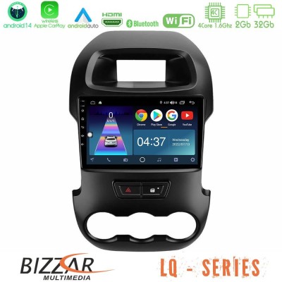 Bizzar LQ Series 4Core Android14 2+32GB Ford Ranger 2012-2016 Navigation Multimedia Tablet 9
