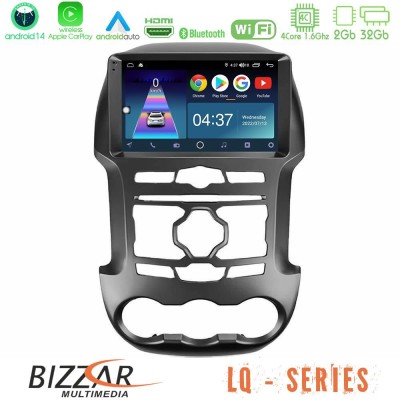 Bizzar LQ Series 4Core Android14 2+32GB Ford Ranger 2012-2016 Navigation Multimedia Tablet 9