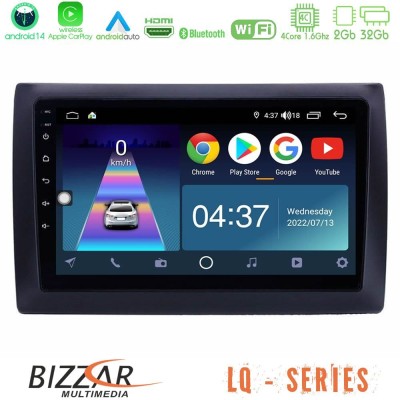 Bizzar LQ Series 4Core Android14 2+32GB Fiat Stilo Navigation Multimedia Tablet 9