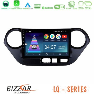 Bizzar LQ Series 4Core Android14 2+32GB Hyundai i10 2014-2020 Navigation Multimedia Tablet 9