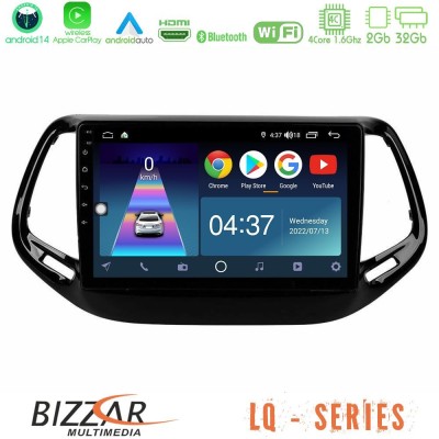 Bizzar LQ Series 4Core Android14 2+32GB Jeep Compass 2017> Navigation Multimedia Tablet 10