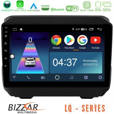 Bizzar LQ Series 4Core Android14 2+32GB Jeep Wrangler 2018-> Navigation Multimedia Tablet 9