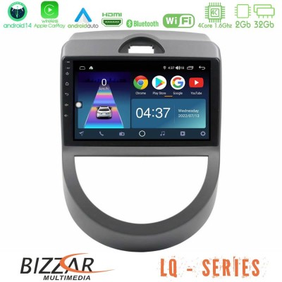 Bizzar LQ Series 4Core Android14 2+32GB Kia Soul 2009-2011 Navigation Multimedia Tablet 9