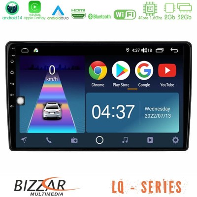 Bizzar LQ Series 4Core Android14 2+32GB Kia Ceed 2007-2009 Navigation Multimedia Tablet 9
