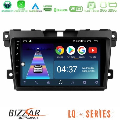 Bizzar LQ Series 4Core Android14 2+32GB Mazda CX-7 2007-2011 Navigation Multimedia Tablet 9