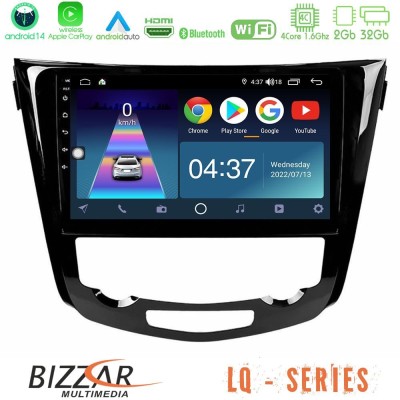 Bizzar LQ Series 4Core Android14 2+32GB Nissan Qashqai J11 (AUTO A/C) Navigation Multimedia Tablet 10