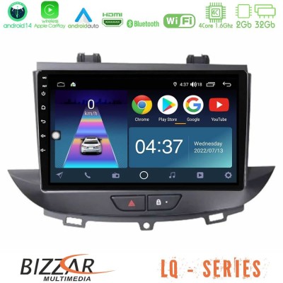 Bizzar LQ Series 4Core Android14 2+32GB Opel Grandland/Crossland X Navigation Multimedia Tablet 9