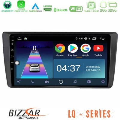 Bizzar LQ Series 4Core Android14 2+32GB Skoda Octavia 2004-2012 Navigation Multimedia Tablet 9