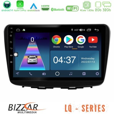 Bizzar LQ Series 4Core Android14 2+32GB Suzuki Baleno 2016-2021 Navigation Multimedia Tablet 9