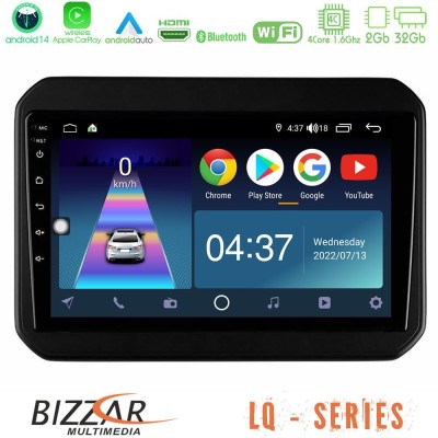 Bizzar LQ Series 4Core Android14 2+32GB Suzuki Ignis Navigation Multimedia Tablet 9