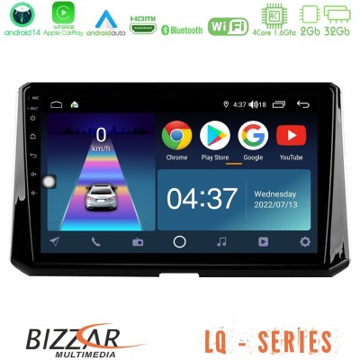 Bizzar LQ Series 4Core Android14 2+32GB Toyota Corolla 2019-2022 Navigation Multimedia Tablet 10