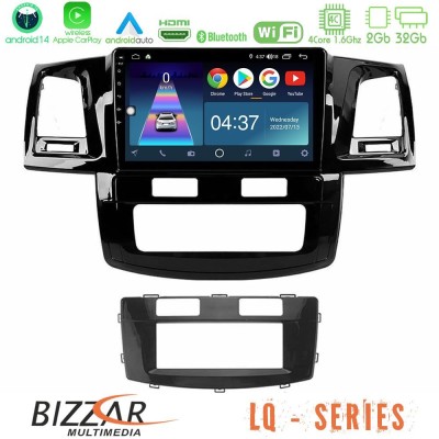 Bizzar LQ Series 4Core Android14 2+32GB Toyota Hilux 2007-2016 Navigation Multimedia Tablet 9