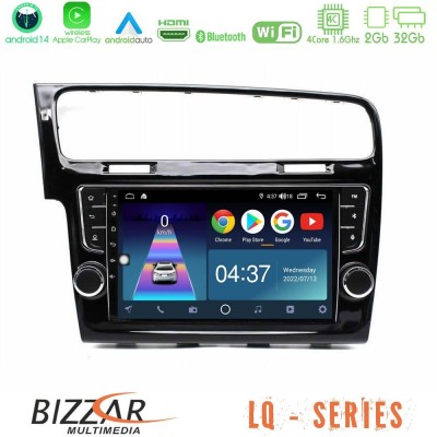 Bizzar LQ Series 4Core Android14 2+32GB VW GOLF 7 Navigation Multimedia Tablet 9