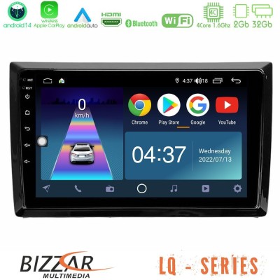 Bizzar LQ Series 4Core Android14 2+32GB VW Beetle Navigation Multimedia Tablet 9