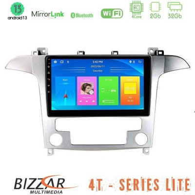 Bizzar 4T Series Ford S-Max 2006-2012 4Core Android13 2+32GB Navigation Multimedia Tablet 9