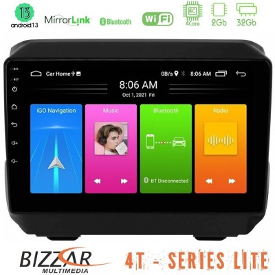Bizzar 4T Series Jeep Wrangler 2018-> 4Core Android13 2+32GB Navigation Multimedia Tablet 9