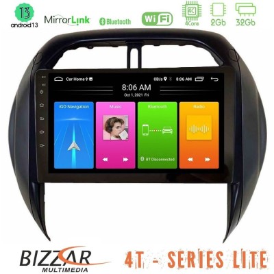 Bizzar 4T Series Toyota RAV4 2001 – 2005 4Core Android13 2+32GB Navigation Multimedia Tablet 9
