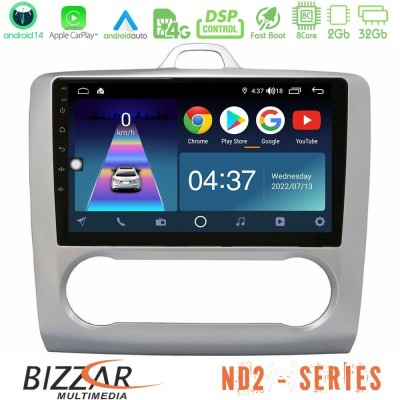 Bizzar ND2 Series 8Core Android14 2+32GB  Ford Focus Auto AC Navigation Multimedia Tablet 9