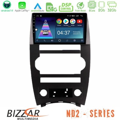 Bizzar ND2 Series 8Core Android14 2+32GB  Jeep Commander 2007-2008 Navigation Multimedia Tablet 9