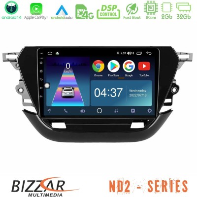 Bizzar ND2 Series 8Core Android14 2+32GB  Opel Corsa F 2019-2023 Navigation Multimedia Tablet 9