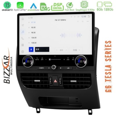 Bizzar Upgrade Style Toyota Land Cruiser J120 2002-2009 8Core Android13 8+128GB Tesla Multimedia Station NAVI MAX Screen 16