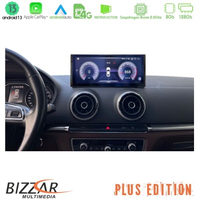 Bizzar Plus Edition Audi A3 (8V) 2013-2020 Android13 8Core (8+128GB) Navigation Multimedia 10.25
