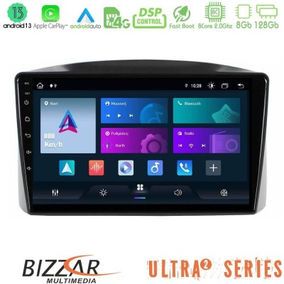 Bizzar ULTRA Series Jeep Grand Cherokee 2005-2007 8core Android13 8+128GB Navigation Multimedia Tablet 10