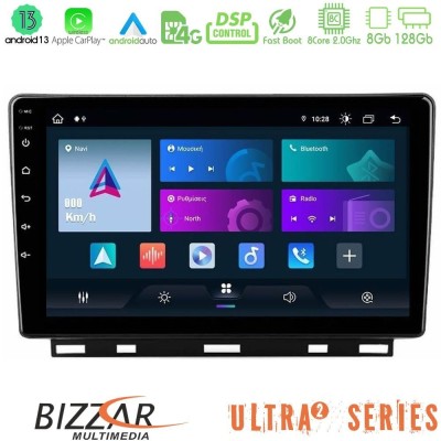 Bizzar 4T Series Renault Clio 5 2020-2024 4Core Android13 2+32GB Navigation Multimedia Tablet 9