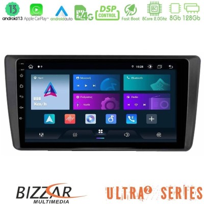Bizzar 4T Series Skoda Octavia 2004-2012 4Core Android13 2+32GB Navigation Multimedia Tablet 9