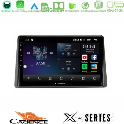 Cadence X Series Renault Arkana 2019-> 8core Android 14 4+64GB Navigation Multimedia Tablet 10