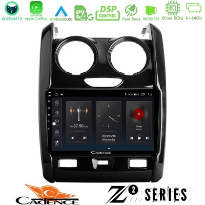 Cadence Z2 Series 8Core Android14 4+64GB  Dacia Duster 2014-2018 Navigation Multimedia Tablet 9