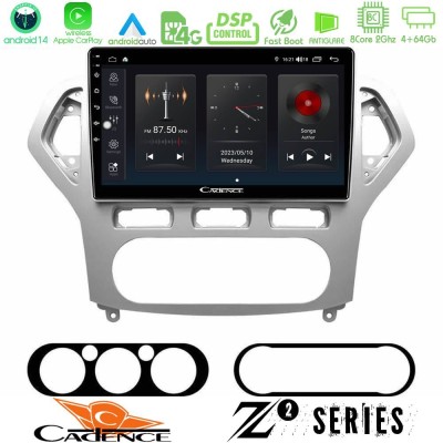 Cadence Z2 Series 8Core Android14 4+64GB  Ford Mondeo 2007-2010 AUTO A/C Navigation Multimedia Tablet 9