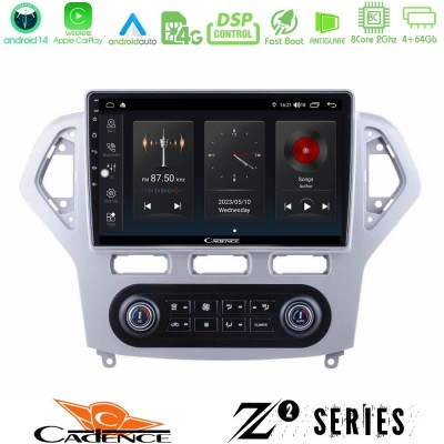 Cadence Z2 Series 8Core Android14 4+64GB  Ford Mondeo 2007-2011 (Auto A/C) Navigation Multimedia Tablet 9