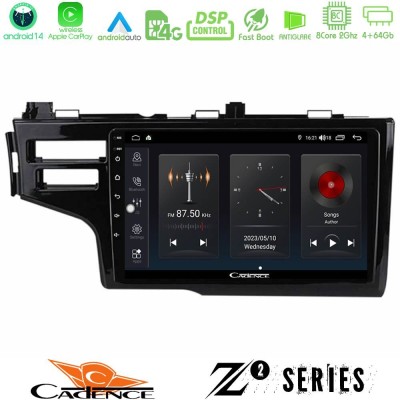 Cadence Z2 Series 8Core Android14 4+64GB  Honda Jazz 2013-2020 Navigation Multimedia Tablet 9