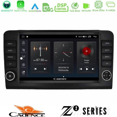 Cadence Z2 Series 8Core Android14 4+64GB  Mercedes ML/GL Class W164 2006-2011 Navigation Multimedia Tablet 9