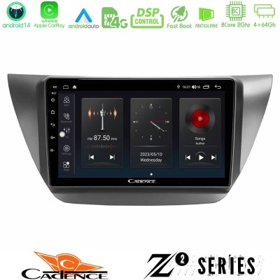 Cadence Z2 Series 8Core Android14 4+64GB  Mitsubishi Lancer 2004 – 2008 Navigation Multimedia Tablet 9