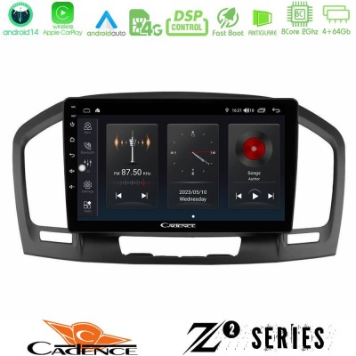 Cadence Z2 Series 8Core Android14 4+64GB  Opel Insignia 2008-2013 Navigation Multimedia Tablet 9