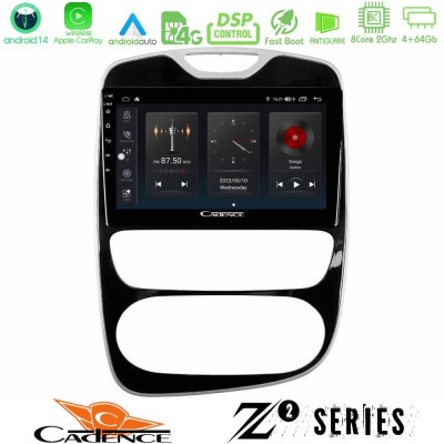Cadence Z2 Series 8Core Android14 4+64GB  Renault Clio 2016-2019 Navigation Multimedia Tablet 10
