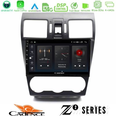 Cadence Z2 Series 8Core Android14 4+64GB Subaru Forester 2015-2018 Navigation Multimedia Tablet 9