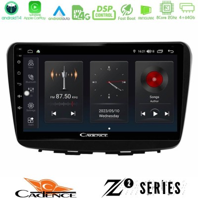 Cadence Z2 Series 8Core Android14 4+64GB  Suzuki Baleno 2016-2021 Navigation Multimedia Tablet 9