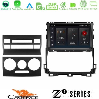 Cadence Z2 Series 8Core Android14 4+64GB  Toyota Land Cruiser J120 2002-2009 Navigation Multimedia Tablet 9